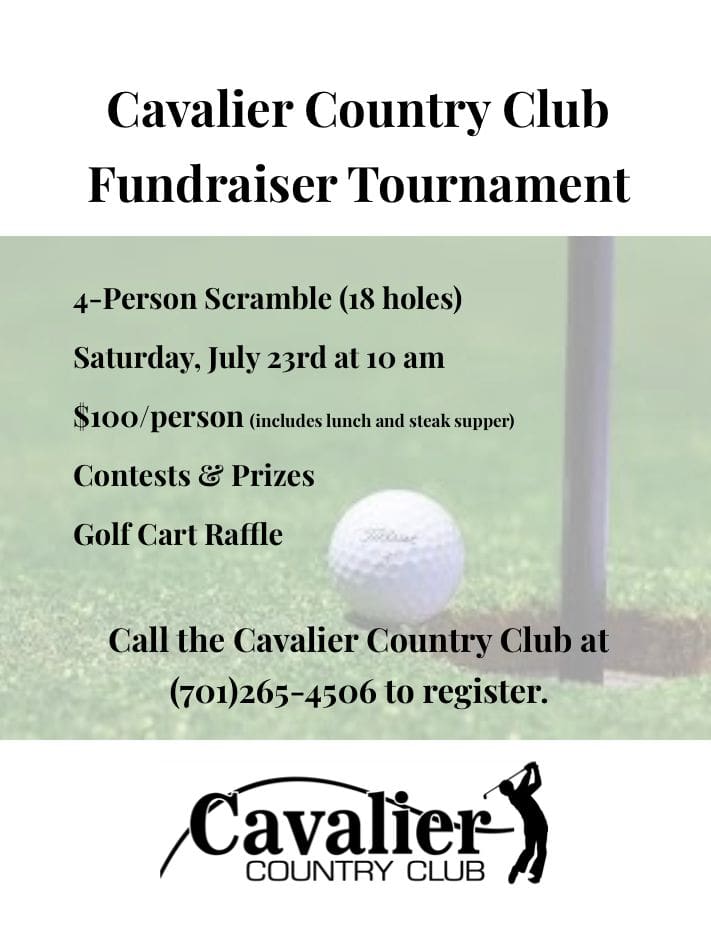 4Person Fundraiser Golf Tournament Cavalier Chamber of Commerce