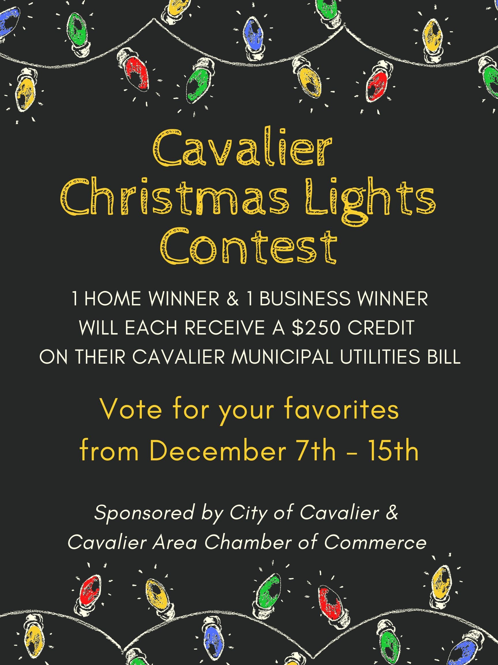 Cavalier Christmas Lights Contest Cavalier Chamber of Commerce