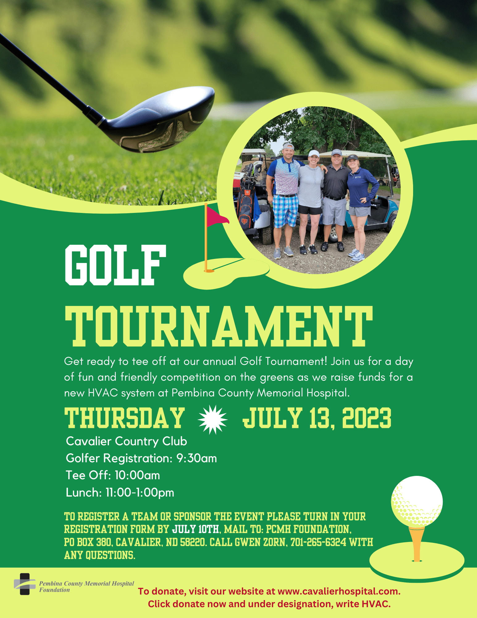 Pembina County Memorial Hospital Golf Tournament - Cavalier Chamber of ...