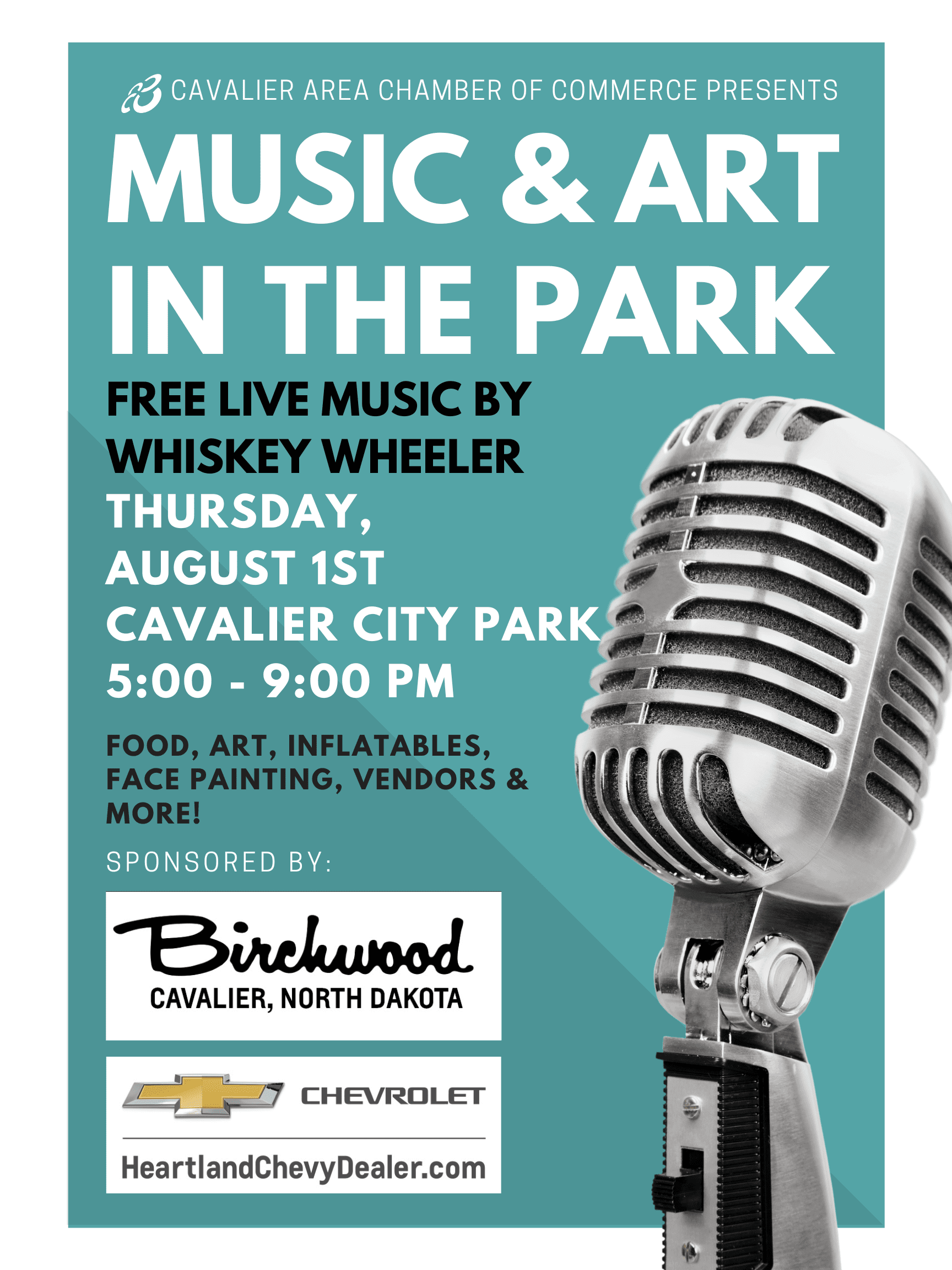 Music & Art in the Park Cavalier Chamber of Commerce